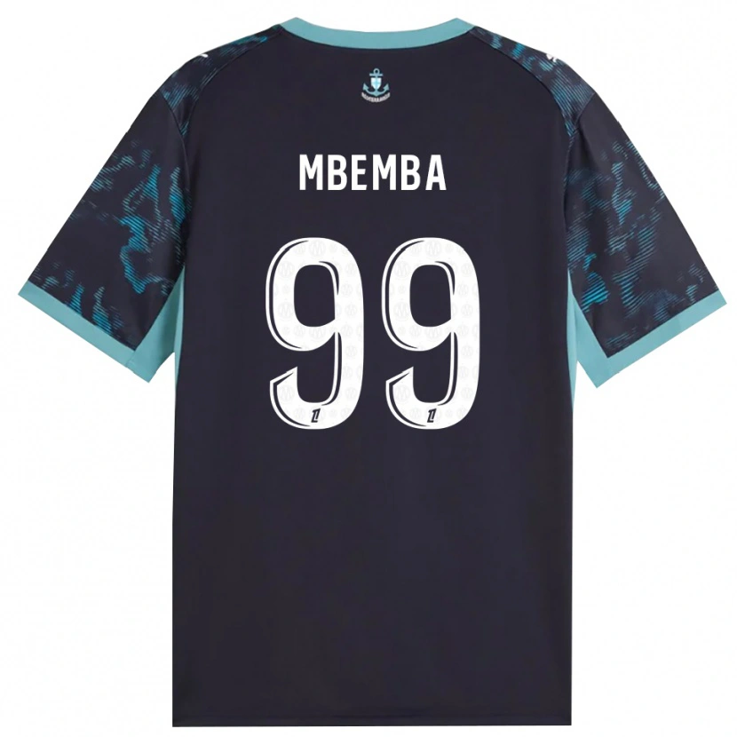 Danxen Kinder Chancel Mbemba #99 Blass Türkis Weiß Schwarz Auswärtstrikot Trikot 2026/27 T-Shirt Österreich