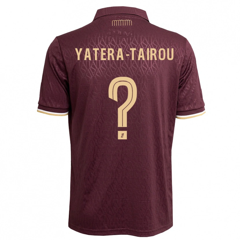 Danxen Kinder Lassana Yatera-Tairou #0 Weinrot Sandbraun Auswärtstrikot Trikot 2026/27 T-Shirt Österreich