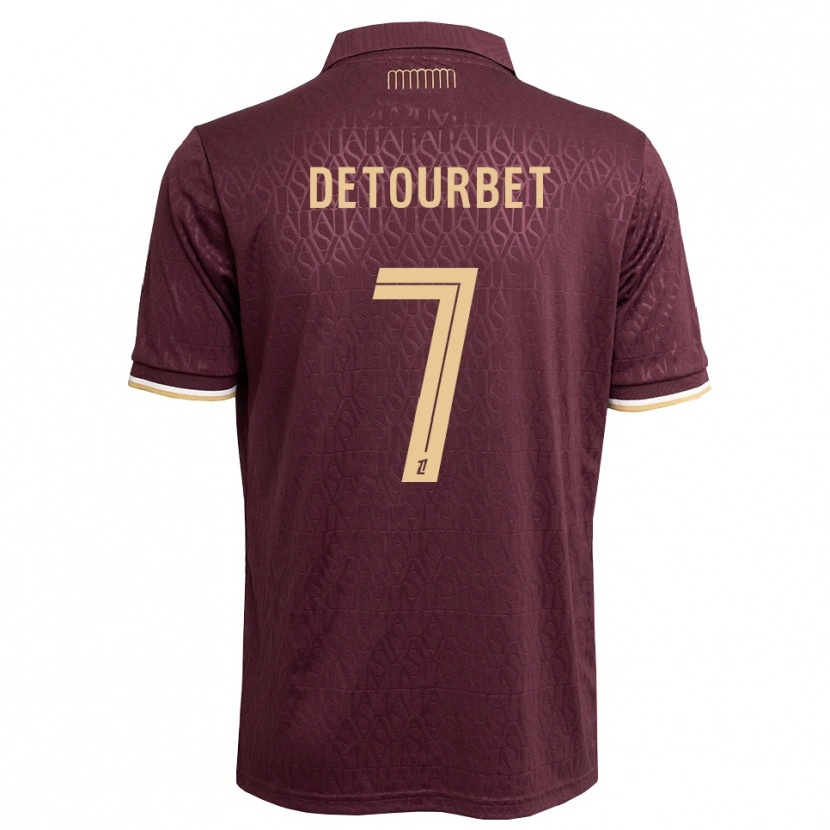 Danxen Kinder Mathys Detourbet #7 Weinrot Sandbraun Auswärtstrikot Trikot 2026/27 T-Shirt Österreich