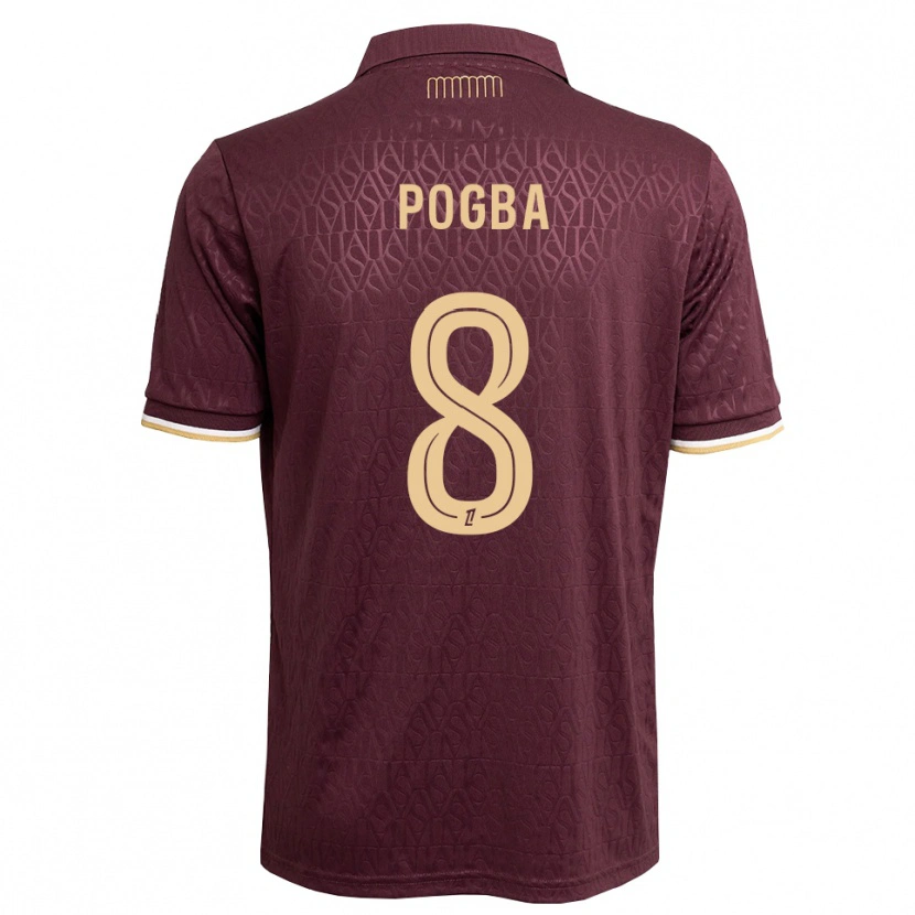 Danxen Kinder Paul Pogba #8 Weinrot Sandbraun Auswärtstrikot Trikot 2026/27 T-Shirt Österreich
