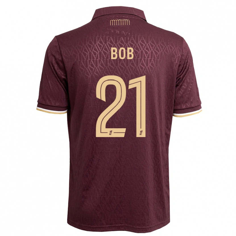 Danxen Kinder Mohamed Bob #21 Weinrot Sandbraun Auswärtstrikot Trikot 2026/27 T-Shirt Österreich