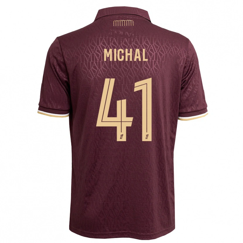 Danxen Kinder Lucas Michal #41 Weinrot Sandbraun Auswärtstrikot Trikot 2026/27 T-Shirt Österreich