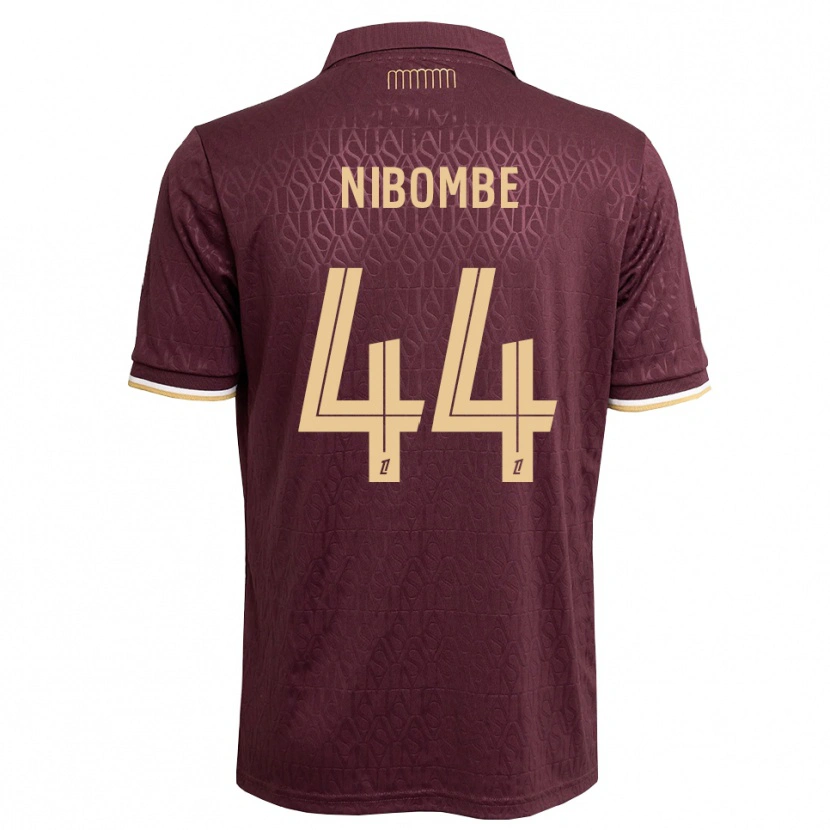 Danxen Kinder Samuel Nibombe #44 Weinrot Sandbraun Auswärtstrikot Trikot 2026/27 T-Shirt Österreich