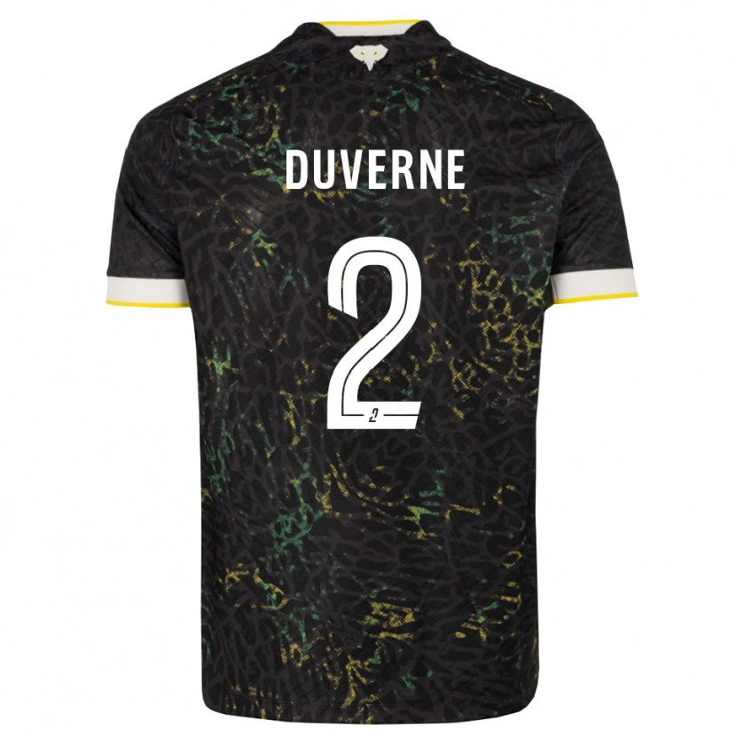 Danxen Kinder Jean-Kévin Duverne #2 Schwarz Weiß Gelb Auswärtstrikot Trikot 2026/27 T-Shirt Österreich