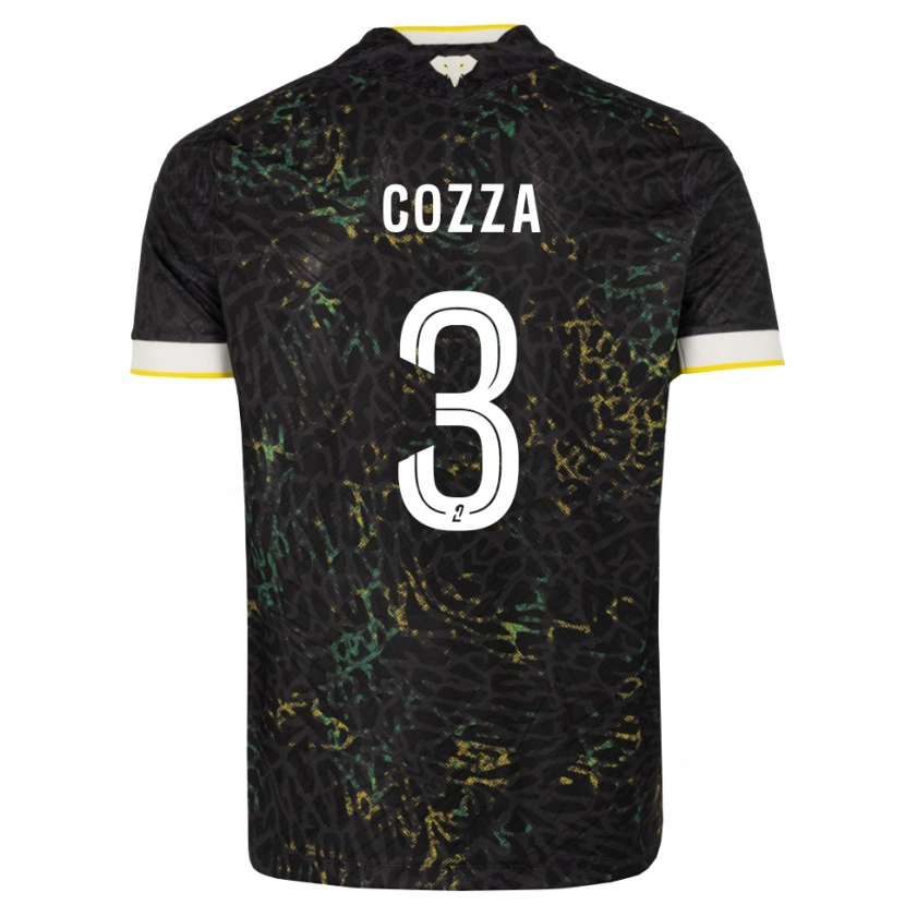 Danxen Kinder Nicolas Cozza #3 Schwarz Weiß Gelb Auswärtstrikot Trikot 2026/27 T-Shirt Österreich