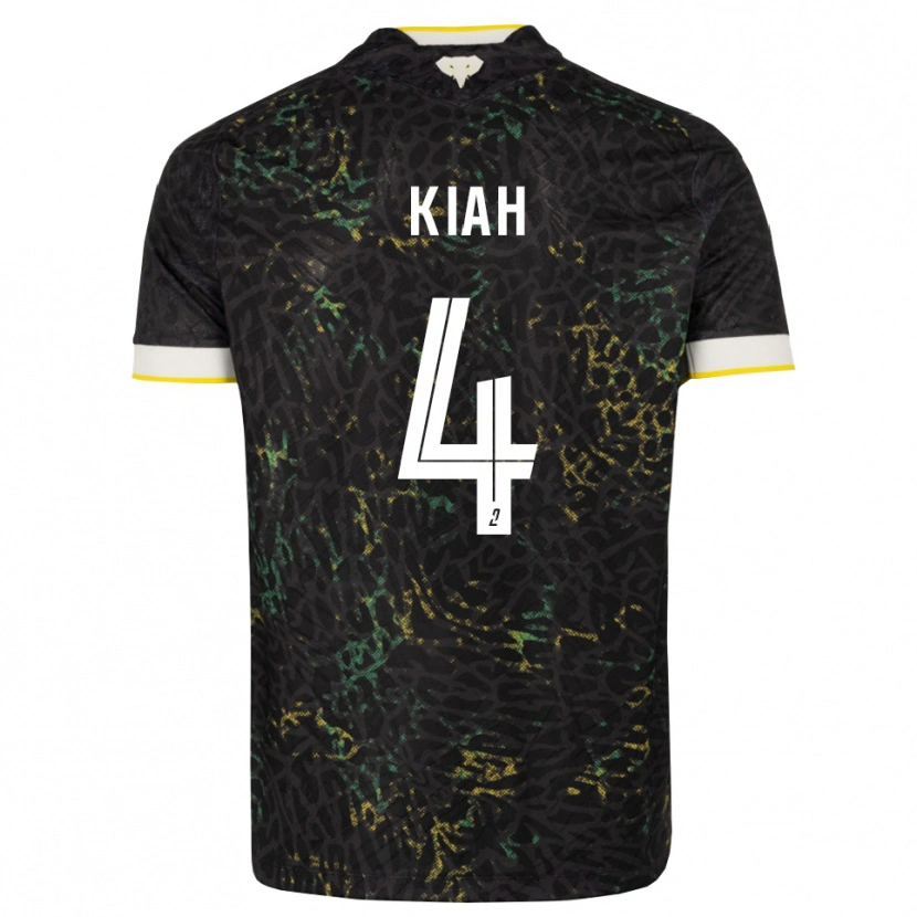 Danxen Kinder Emmanuel Kiah #4 Schwarz Weiß Gelb Auswärtstrikot Trikot 2026/27 T-Shirt Österreich