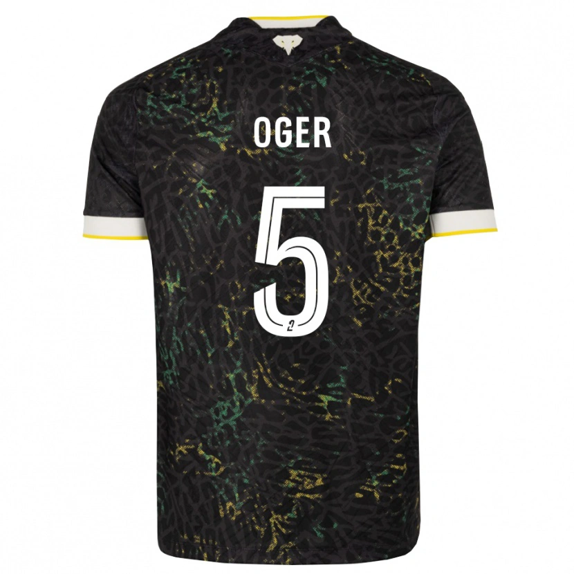 Danxen Kinder Mathis Oger #5 Schwarz Weiß Gelb Auswärtstrikot Trikot 2026/27 T-Shirt Österreich