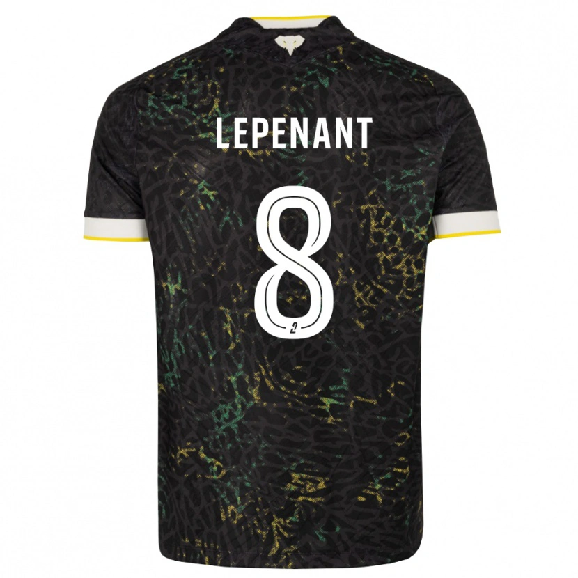 Danxen Kinder Johann Lepenant #8 Schwarz Weiß Gelb Auswärtstrikot Trikot 2026/27 T-Shirt Österreich