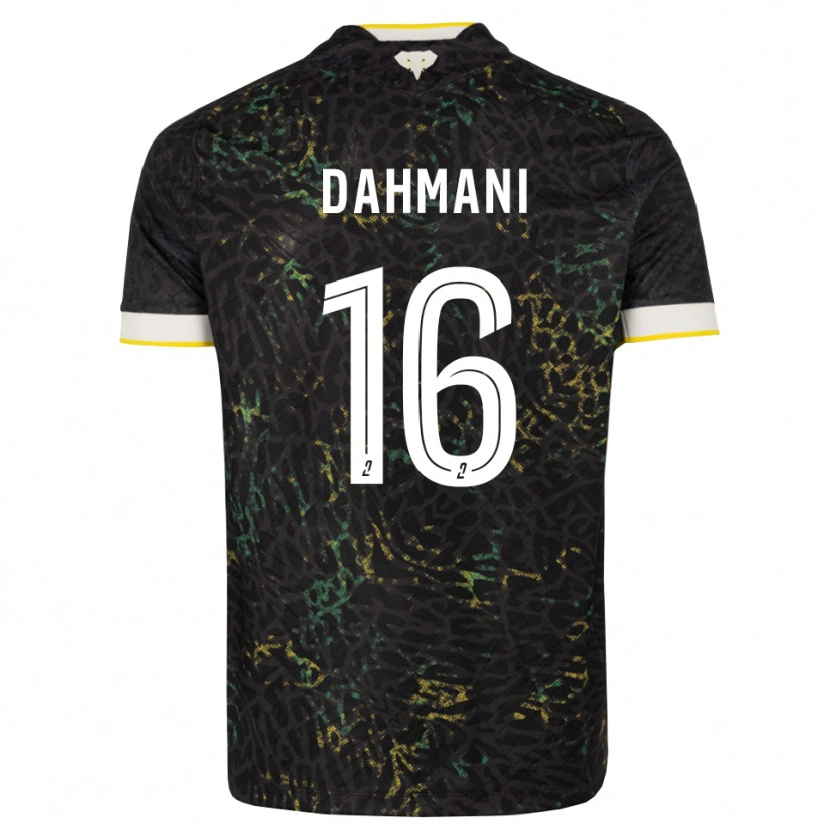 Danxen Kinder Waël Dahmani #16 Schwarz Weiß Gelb Auswärtstrikot Trikot 2026/27 T-Shirt Österreich