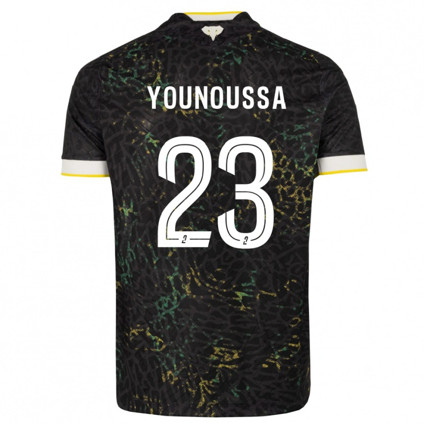 Danxen Kinder Wilitty Younoussa #23 Schwarz Weiß Gelb Auswärtstrikot Trikot 2026/27 T-Shirt Österreich