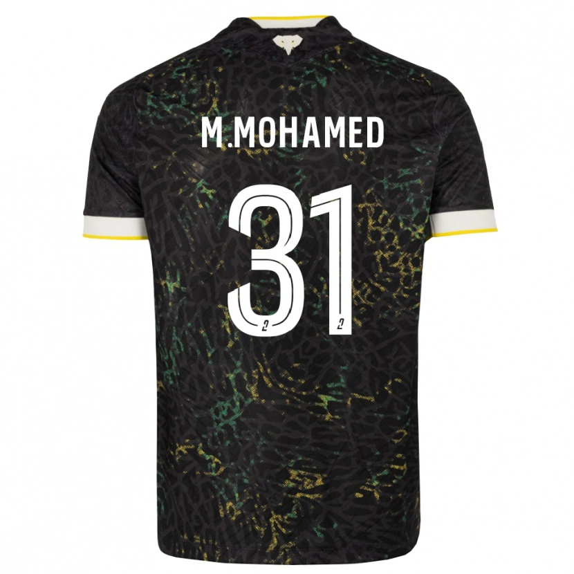Danxen Kinder Mostafa Mohamed #31 Schwarz Weiß Gelb Auswärtstrikot Trikot 2026/27 T-Shirt Österreich