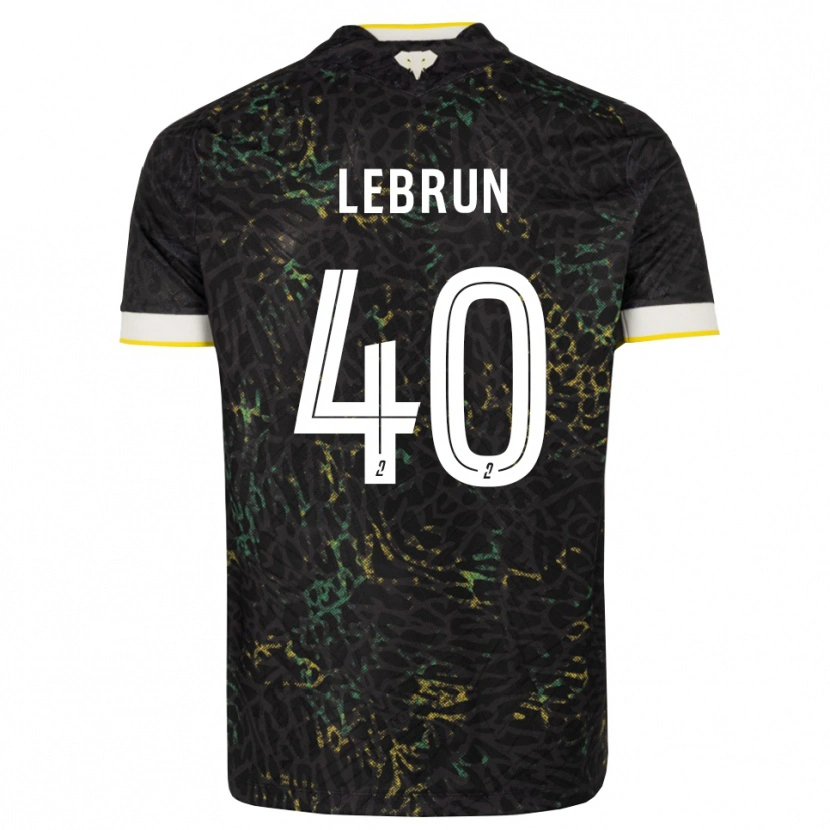 Danxen Kinder Lisa Lebrun #40 Schwarz Weiß Gelb Auswärtstrikot Trikot 2026/27 T-Shirt Österreich