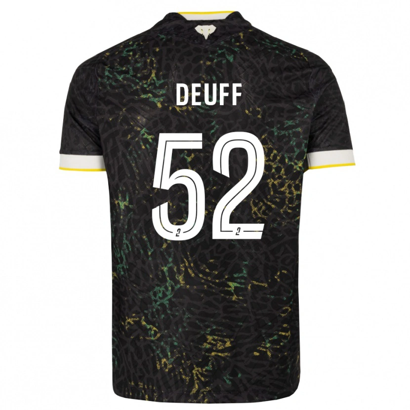 Danxen Kinder Bahmed Deuff #52 Schwarz Weiß Gelb Auswärtstrikot Trikot 2026/27 T-Shirt Österreich