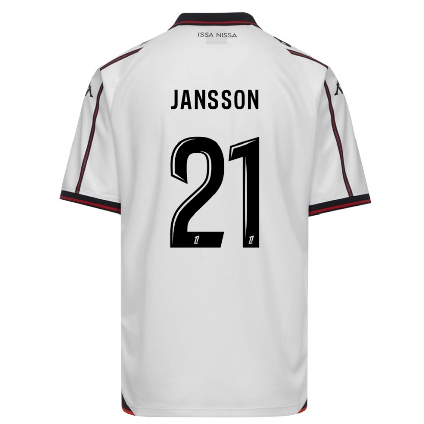 Danxen Kinder Isak Jansson #21 Schwarz Weiß Auswärtstrikot Trikot 2026/27 T-Shirt Österreich