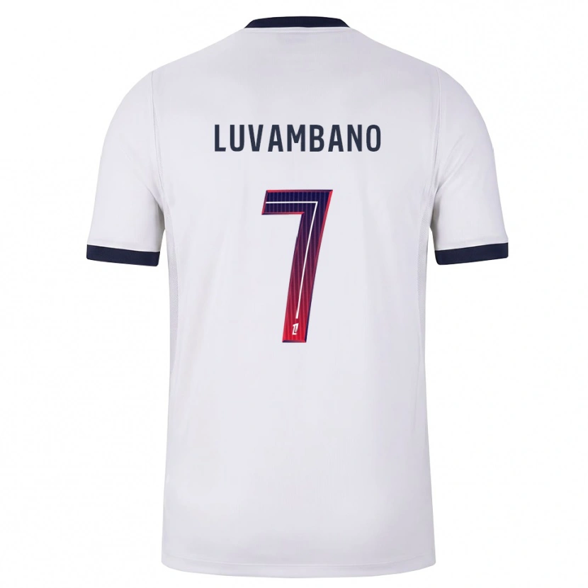 Danxen Kinder Ethan Luvambano #7 Weiß Schwarz Rot Auswärtstrikot Trikot 2026/27 T-Shirt Österreich
