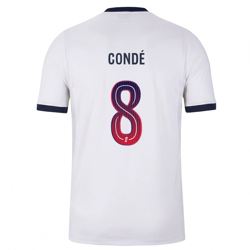 Danxen Kinder Alkaly Condé #8 Weiß Schwarz Rot Auswärtstrikot Trikot 2026/27 T-Shirt Österreich