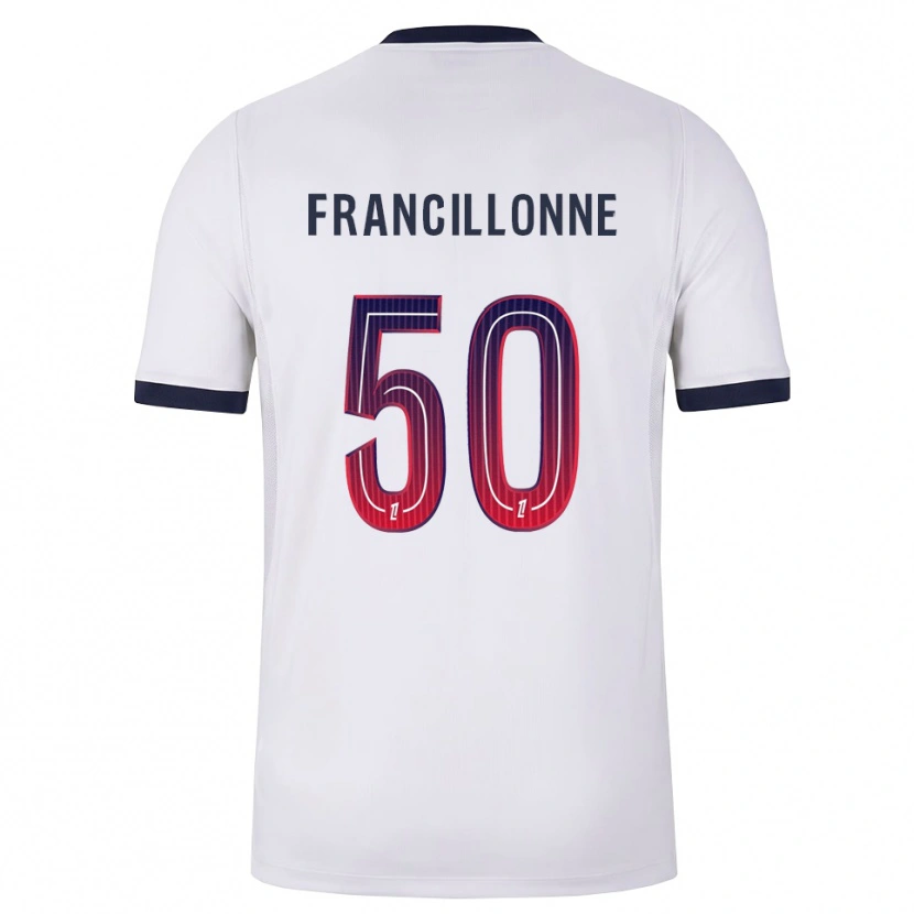 Danxen Kinder Bryan Francillonne #50 Weiß Schwarz Rot Auswärtstrikot Trikot 2026/27 T-Shirt Österreich