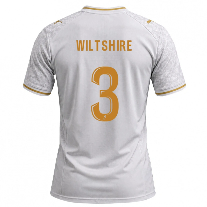 Danxen Kinder Tiernny Wiltshire #3 Weiß Grau Goldrute Auswärtstrikot Trikot 2026/27 T-Shirt Österreich