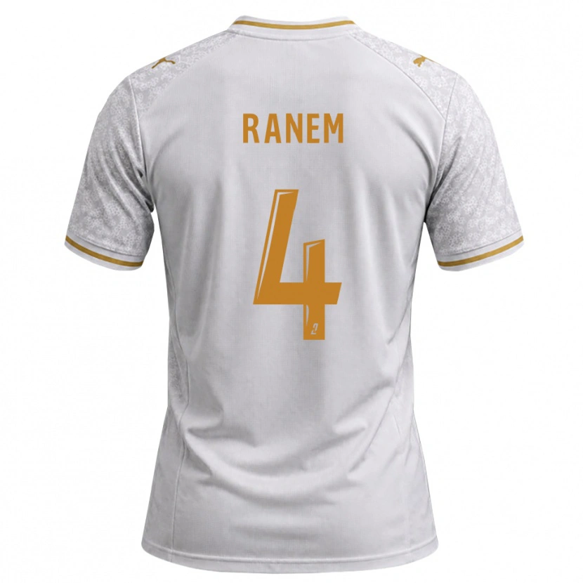 Danxen Kinder Nassim Ranem #4 Weiß Grau Goldrute Auswärtstrikot Trikot 2026/27 T-Shirt Österreich