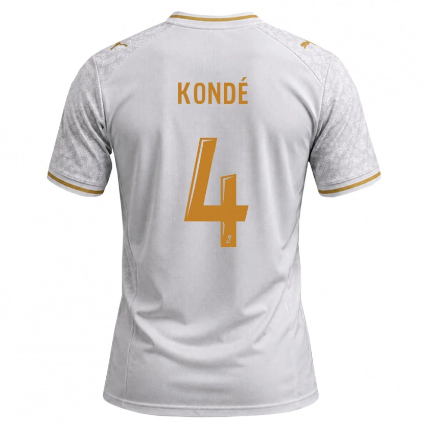 Danxen Kinder Jean-Charles Kondé #4 Weiß Grau Goldrute Auswärtstrikot Trikot 2026/27 T-Shirt Österreich