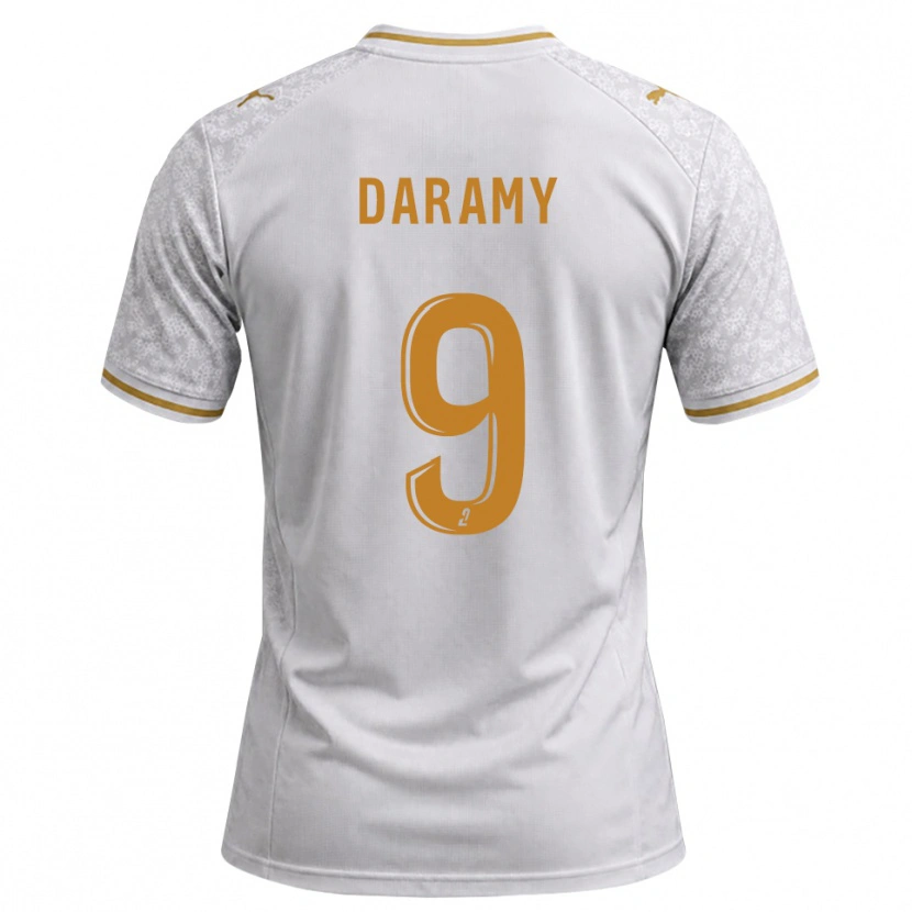 Danxen Kinder Mohamed Daramy #9 Weiß Grau Goldrute Auswärtstrikot Trikot 2026/27 T-Shirt Österreich