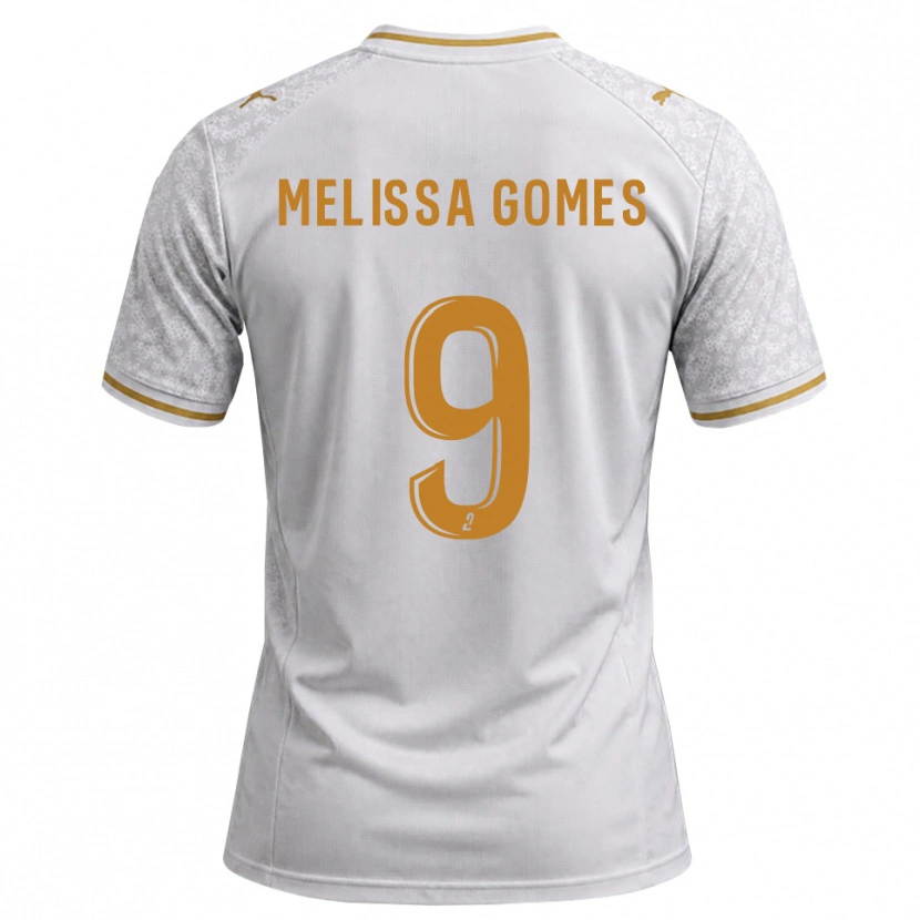 Danxen Kinder Melissa Ferreira Gomes #9 Weiß Grau Goldrute Auswärtstrikot Trikot 2026/27 T-Shirt Österreich