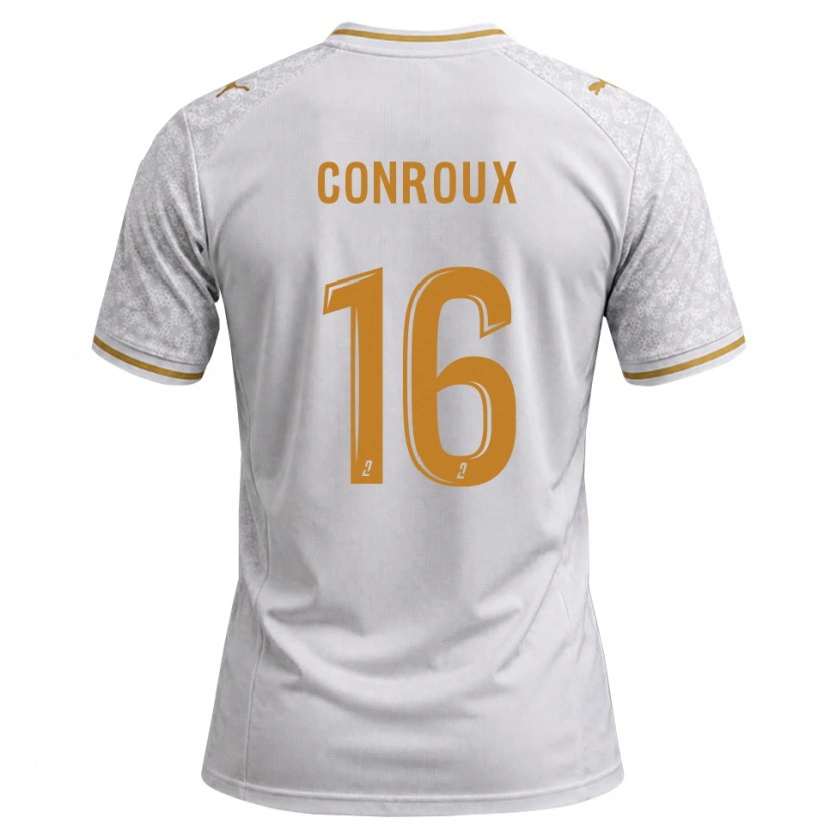 Danxen Kinder Antonin Conroux #16 Weiß Grau Goldrute Auswärtstrikot Trikot 2026/27 T-Shirt Österreich