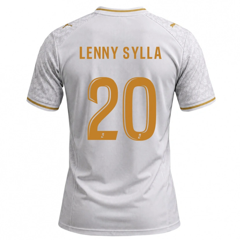 Danxen Kinder Lenny Sylla #20 Weiß Grau Goldrute Auswärtstrikot Trikot 2026/27 T-Shirt Österreich