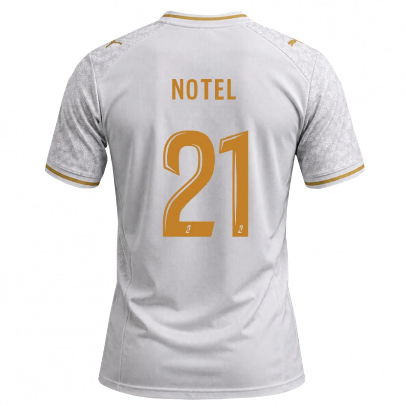 Danxen Kinder Lea Notel #21 Weiß Grau Goldrute Auswärtstrikot Trikot 2026/27 T-Shirt Österreich