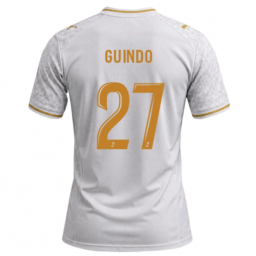 Danxen Kinder Daouda Guindo #27 Weiß Grau Goldrute Auswärtstrikot Trikot 2026/27 T-Shirt Österreich