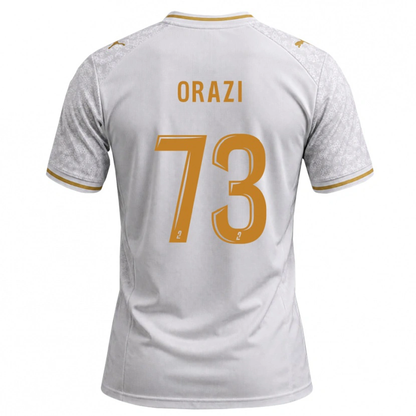 Danxen Kinder Ike Orazi #73 Weiß Grau Goldrute Auswärtstrikot Trikot 2026/27 T-Shirt Österreich