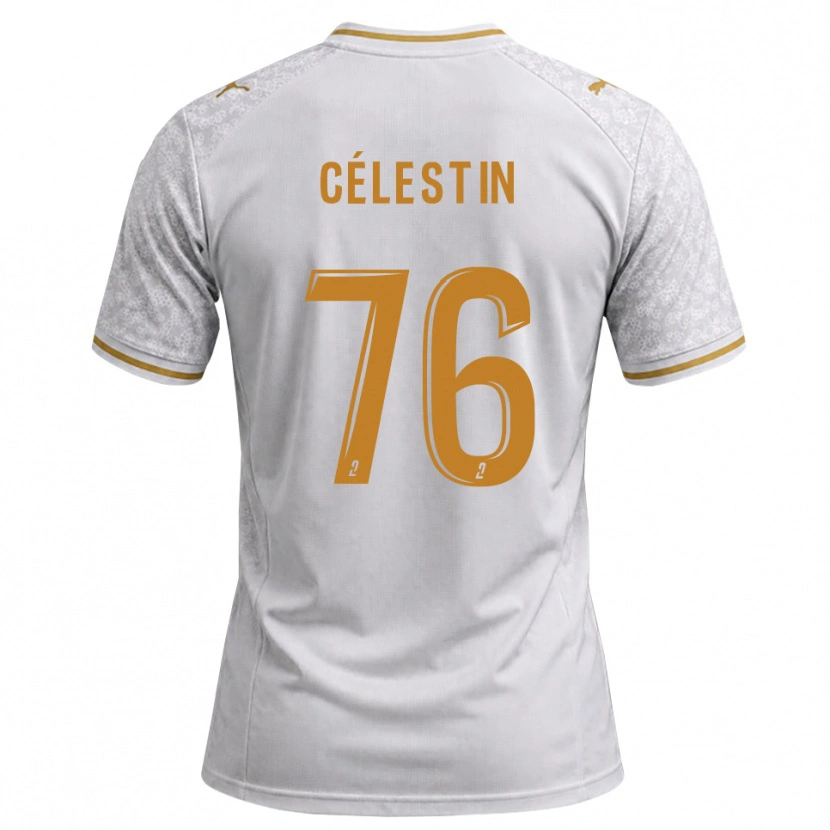 Danxen Kinder Jean-Philippe Célestin #76 Weiß Grau Goldrute Auswärtstrikot Trikot 2026/27 T-Shirt Österreich