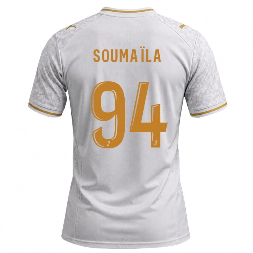 Danxen Kinder Soumaïla Sylla #94 Weiß Grau Goldrute Auswärtstrikot Trikot 2026/27 T-Shirt Österreich