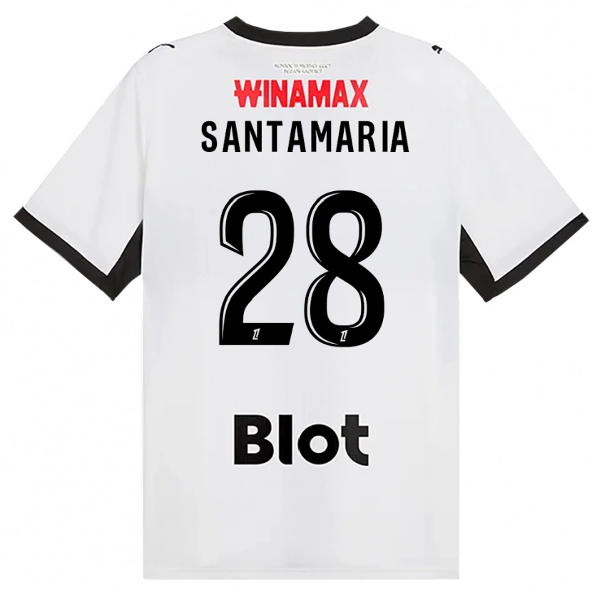 Danxen Kinder Baptiste Santamaria #28 Schwarz Weiß Rot Auswärtstrikot Trikot 2026/27 T-Shirt Österreich