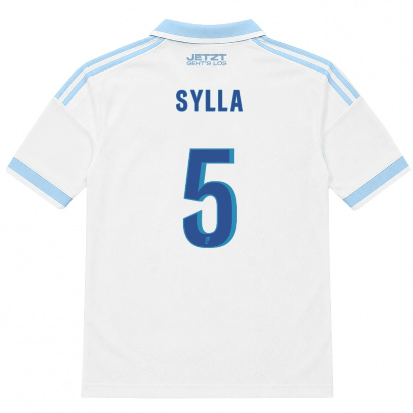 Danxen Kinder Abakar Sylla #5 Hellblau Weiß Rot Auswärtstrikot Trikot 2026/27 T-Shirt Österreich