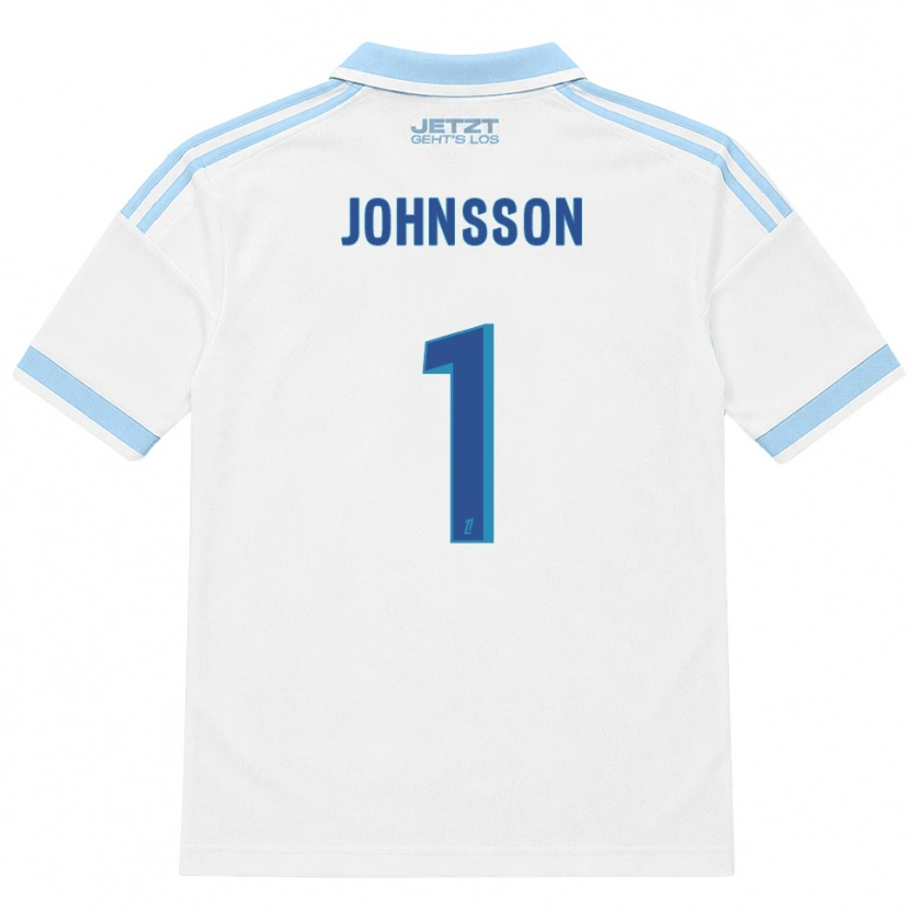 Danxen Kinder Karl-Johan Johnsson #1 Hellblau Weiß Rot Auswärtstrikot Trikot 2026/27 T-Shirt Österreich