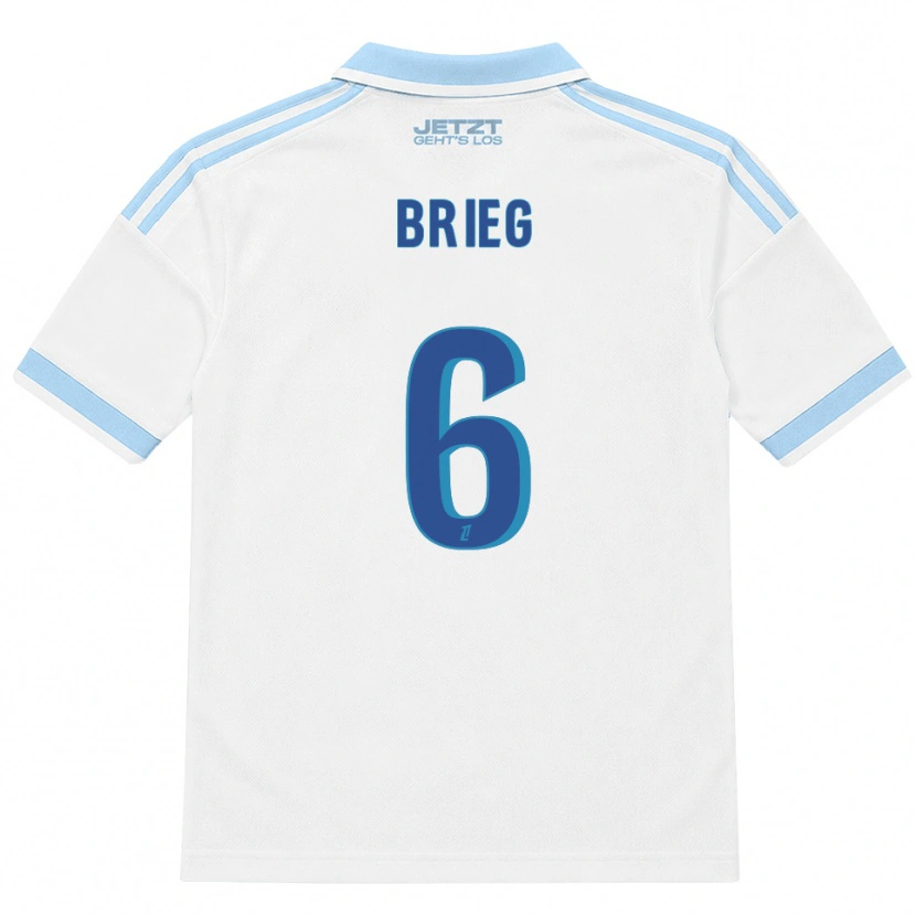 Danxen Kinder Redouan Brieg #6 Hellblau Weiß Rot Auswärtstrikot Trikot 2026/27 T-Shirt Österreich