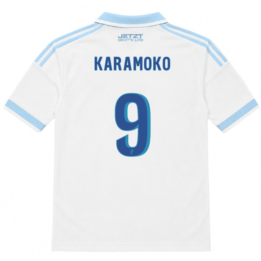 Danxen Kinder Isaac Karamoko #9 Hellblau Weiß Rot Auswärtstrikot Trikot 2026/27 T-Shirt Österreich
