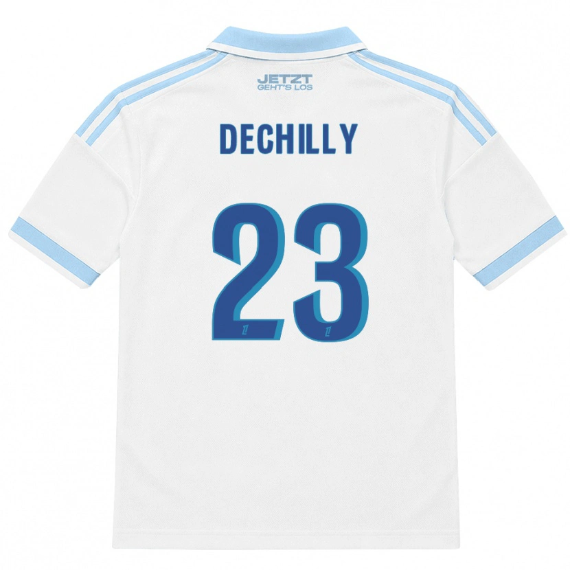 Danxen Kinder Pauline Dechilly #23 Hellblau Weiß Rot Auswärtstrikot Trikot 2026/27 T-Shirt Österreich