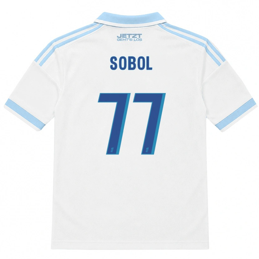 Danxen Kinder Eduard Sobol #77 Hellblau Weiß Rot Auswärtstrikot Trikot 2026/27 T-Shirt Österreich