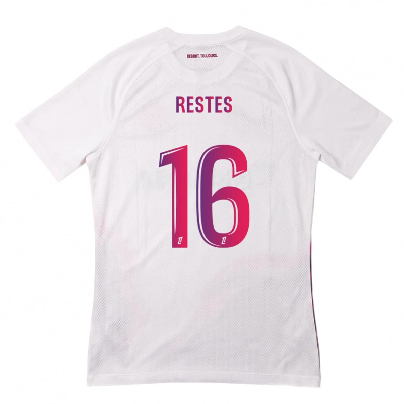 Danxen Kinder Guillaume Restes #16 Weiß Pink Lila Auswärtstrikot Trikot 2026/27 T-Shirt Österreich
