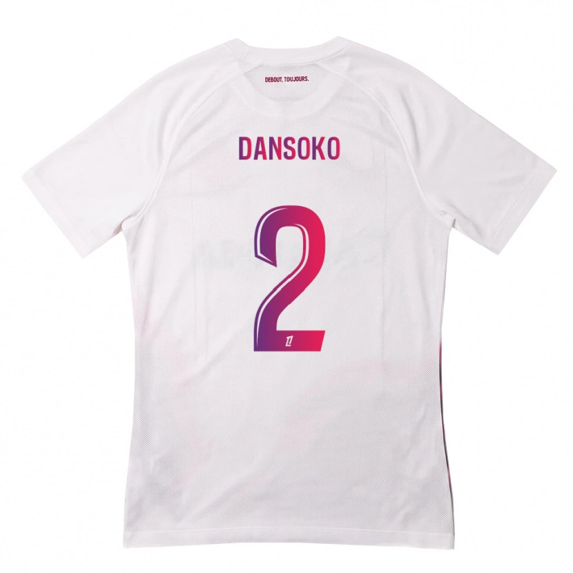 Danxen Kinder Mohamed Dansoko #2 Weiß Pink Lila Auswärtstrikot Trikot 2026/27 T-Shirt Österreich