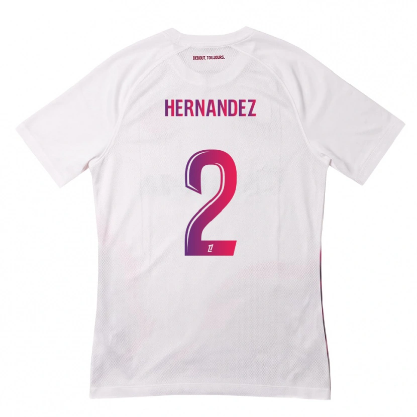 Danxen Kinder Lucie Hernandez #2 Weiß Pink Lila Auswärtstrikot Trikot 2026/27 T-Shirt Österreich