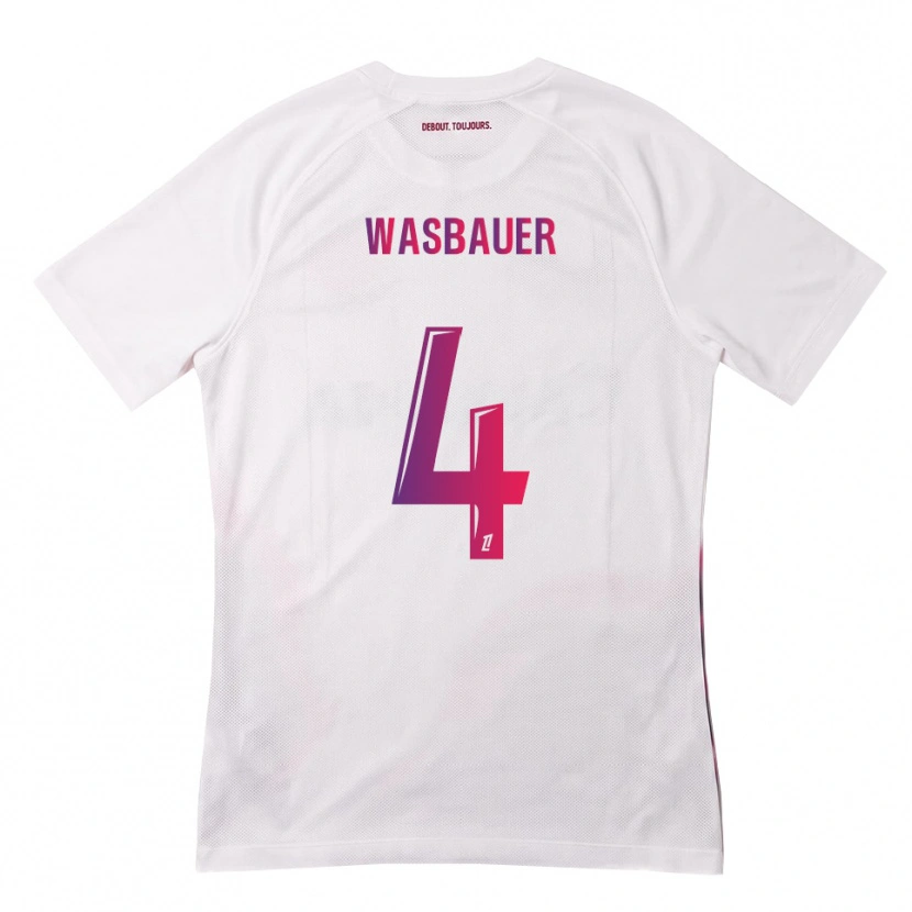 Danxen Kinder Nicolas Wasbauer #4 Weiß Pink Lila Auswärtstrikot Trikot 2026/27 T-Shirt Österreich