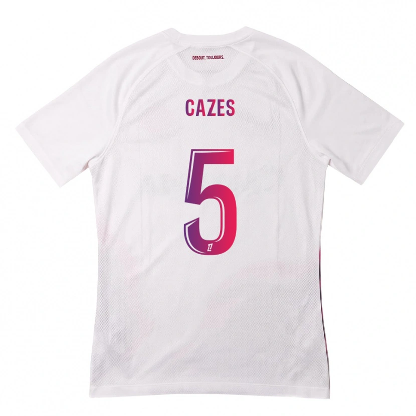Danxen Kinder Manon Cazes #5 Weiß Pink Lila Auswärtstrikot Trikot 2026/27 T-Shirt Österreich