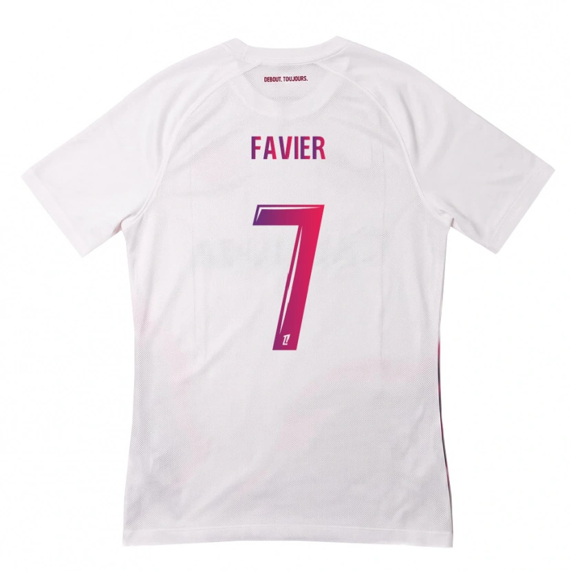 Danxen Kinder Luca Favier #7 Weiß Pink Lila Auswärtstrikot Trikot 2026/27 T-Shirt Österreich