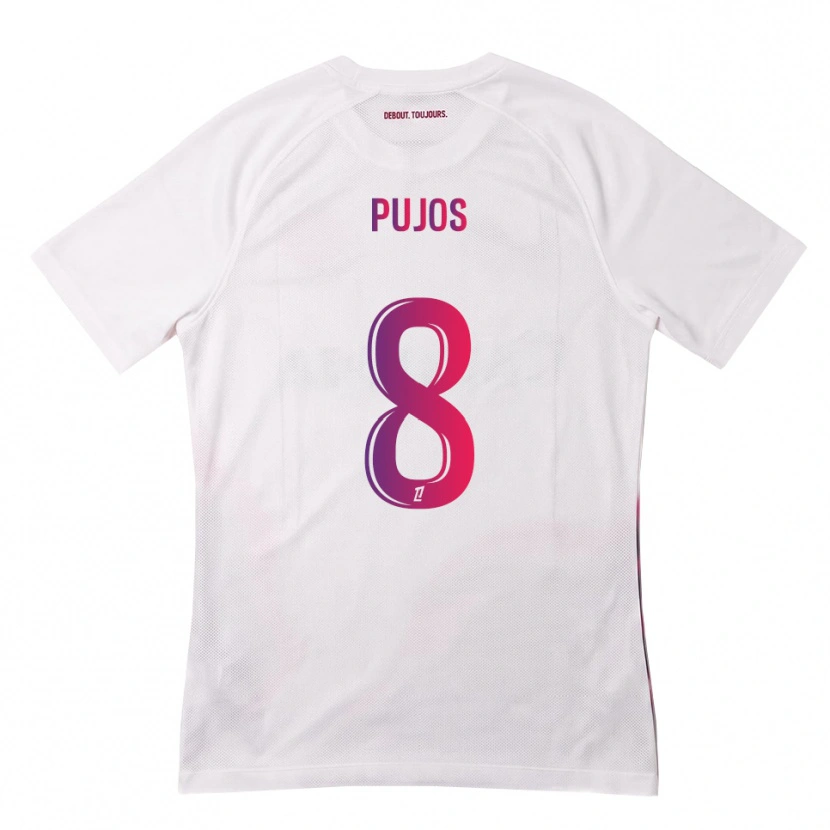 Danxen Kinder Lenny Pujos #8 Weiß Pink Lila Auswärtstrikot Trikot 2026/27 T-Shirt Österreich