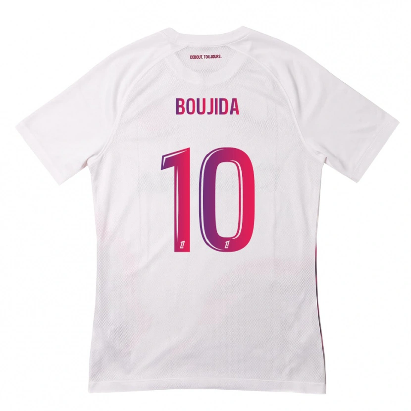 Danxen Kinder Hamza Boujida #10 Weiß Pink Lila Auswärtstrikot Trikot 2026/27 T-Shirt Österreich