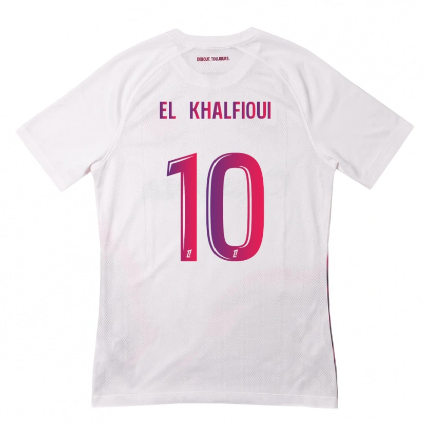 Danxen Kinder Zakari El Khalfioui #10 Weiß Pink Lila Auswärtstrikot Trikot 2026/27 T-Shirt Österreich