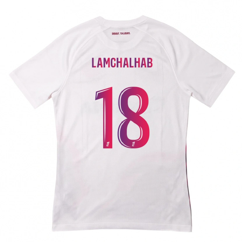 Danxen Kinder Merwan Lamchalhab #18 Weiß Pink Lila Auswärtstrikot Trikot 2026/27 T-Shirt Österreich